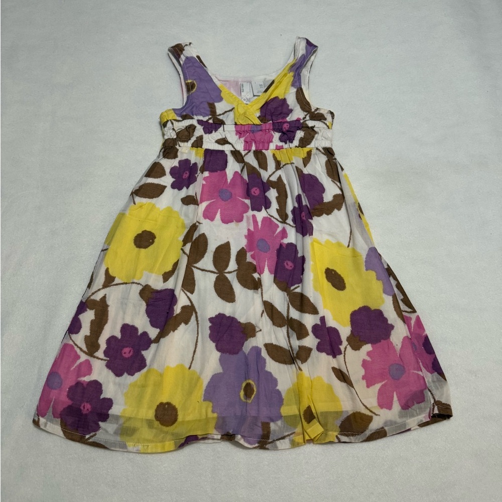 Multi color Spring flower dress with lining